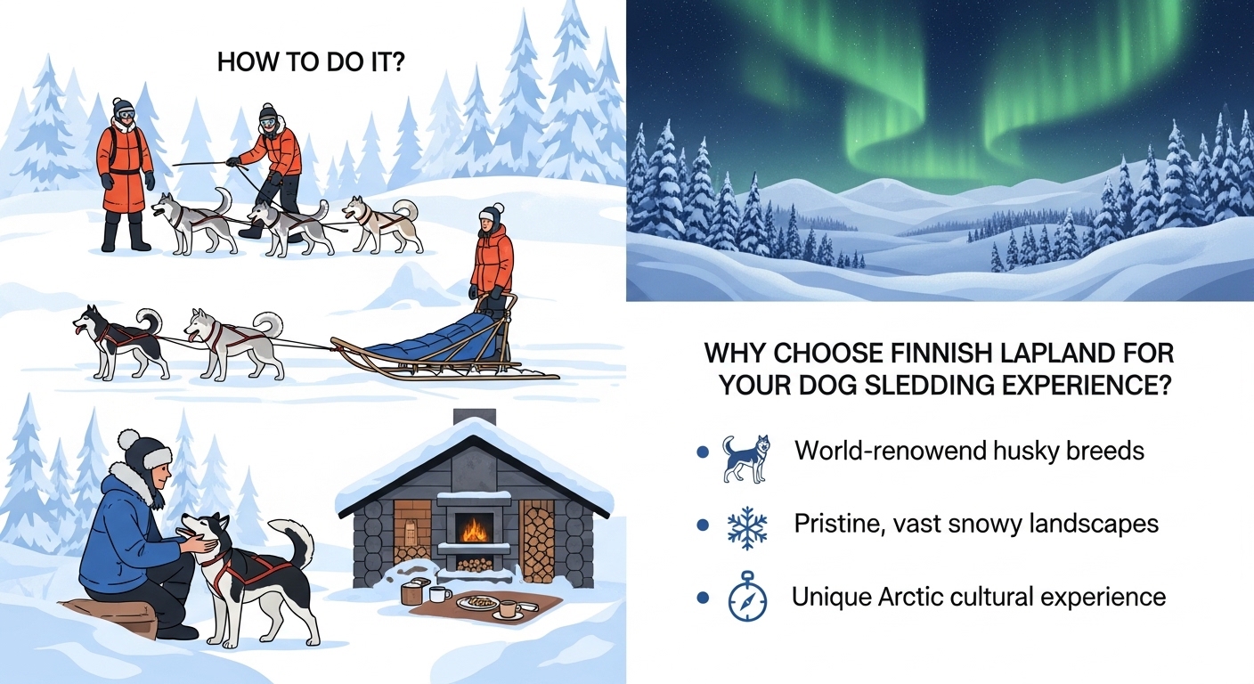 Photo : Pourquoi choisir la Laponie finlandaise pour votre expérience de chien de traîneau ? Pourquoi choisir la Laponie finlandaise pour votre expérience de chien de traîneau ? - Chien de traineau en Laponie : Comment faire ? en photos