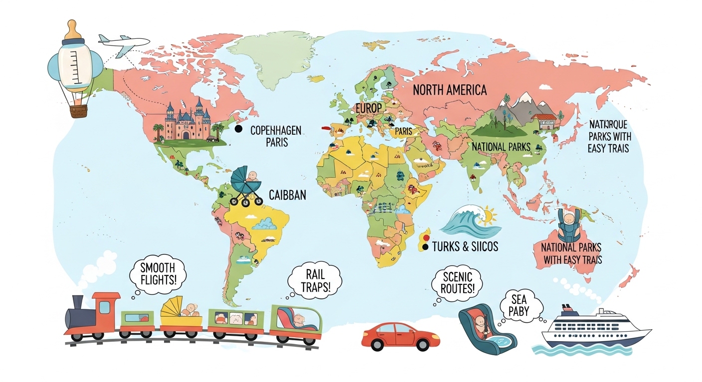 Quel transport privilégier pour partir l'été 2026 avec bébé - Où partir l\'été 2026 avec son bébé ? en photos