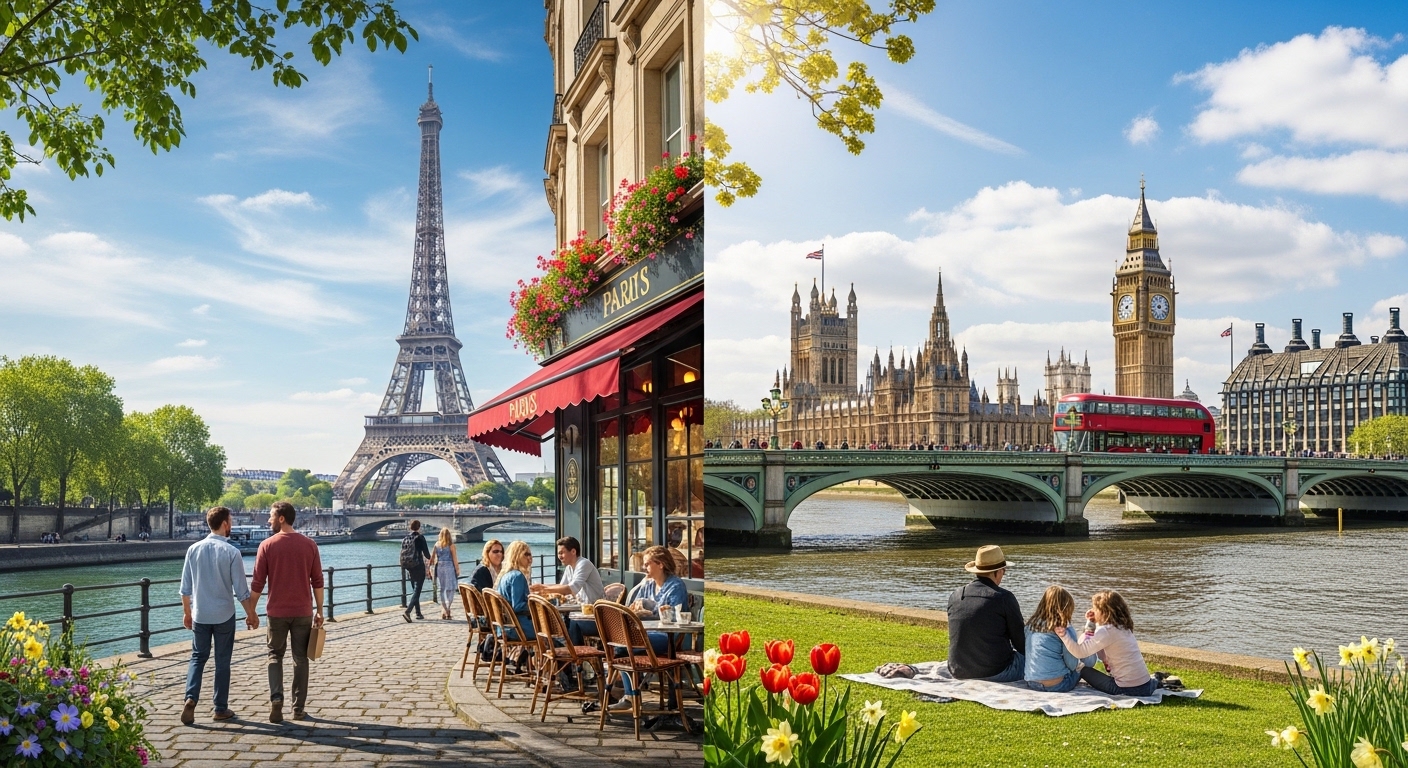 Photo : Paris et Londres : les capitales européennes intemporelles en mai Paris et Londres : les capitales européennes intemporelles en mai - Où partir en Mai en voyage le temps d'un week-end ? en photos