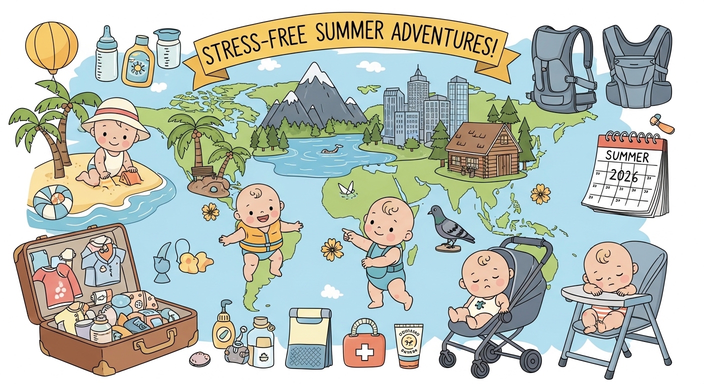 Équipements et préparation : partir l'été 2026 avec bébé sans stress - Où partir l\'été 2026 avec son bébé ? en photos