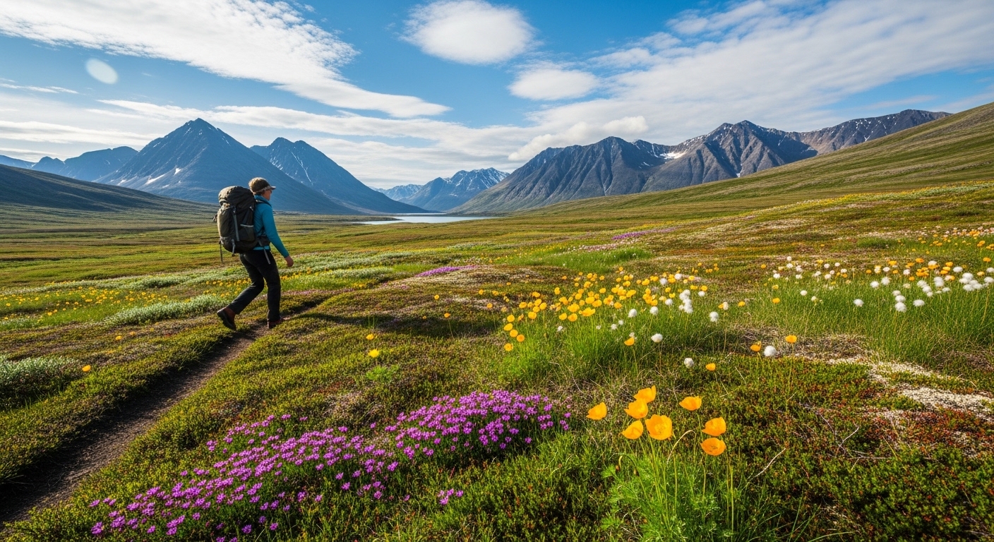Randonnée et trekking en été au Groenland : explorer la toundra fleurie - Quoi faire en été au Groenland ? en photos