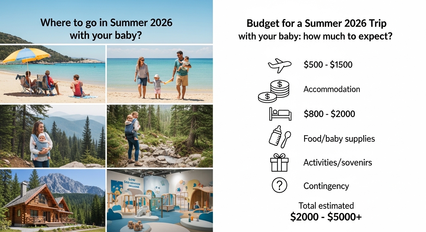 Budget pour partir l'été 2026 avec son bébé : combien prévoir - Où partir l\'été 2026 avec son bébé ? en photos