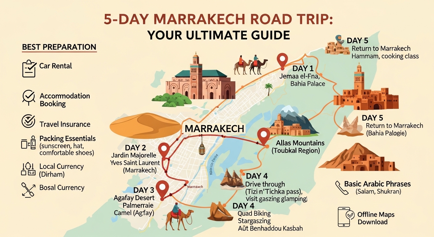 Photo : Comment bien préparer son road trip de 5 jours à Marrakech Comment bien préparer son road trip de 5 jours à Marrakech - Quoi faire pendant 5 jours à Marrakech : Le road trip ! en photos