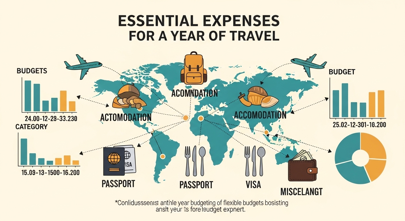 Photo : Les postes de dépenses essentiels pour budgétiser votre année de voyage Les postes de dépenses essentiels pour budgétiser votre année de voyage - Quel budget pour partir voyager un an ? en photos